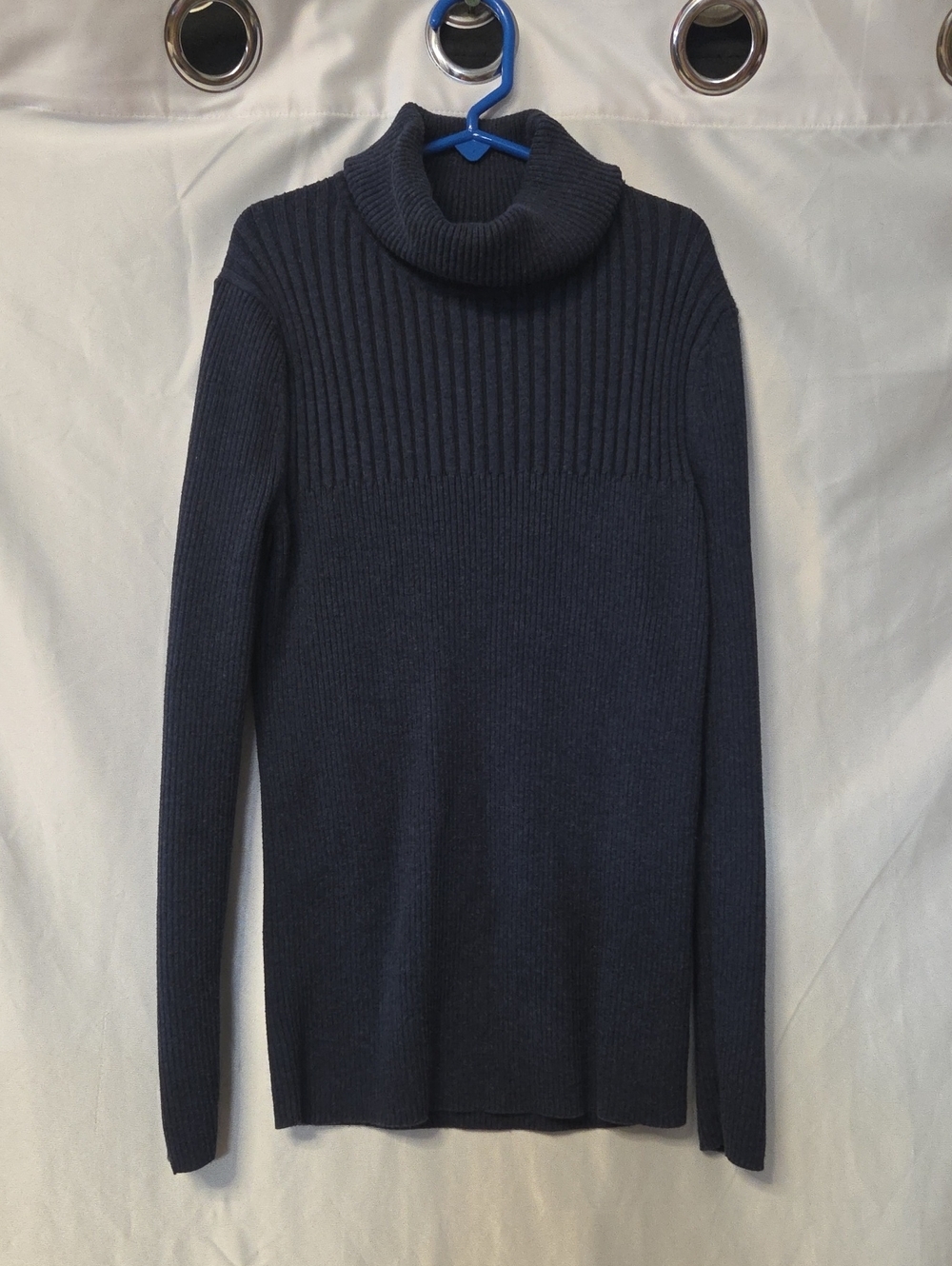 Tommy Hilfiger Navy Ribbed Turtleneck Sweater Small Sz